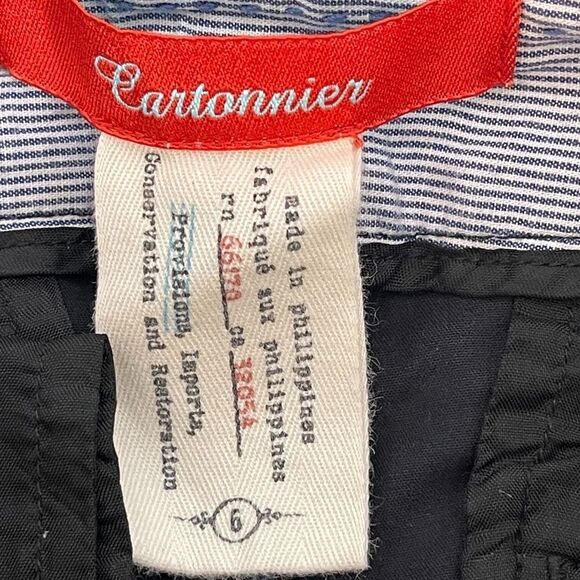 Anthro Cartonnier Black Cropped Pants Sz 6 - Picture 3 of 8